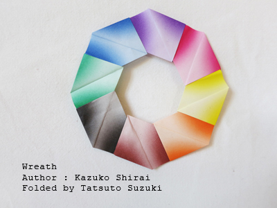 origami Wreath, Author : Kazuko Shirai, Folded by Tatsuto Suzuki